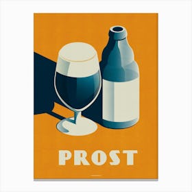 Prost Cheers Beer Print Canvas Print