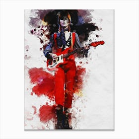 Smudge Of Portrait David Bowie 1 Canvas Print