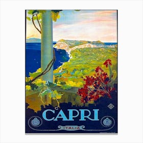 Capri, Italy, View On The Coast Canvas Print