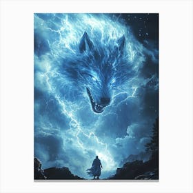 Wolf And Warior Canvas Print