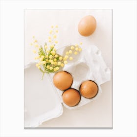 Eggs And Flowers 5 Canvas Print