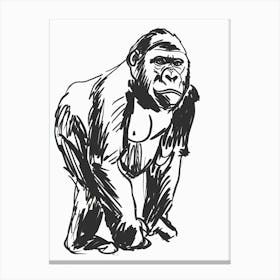 B&W Gorilla 2 Canvas Print