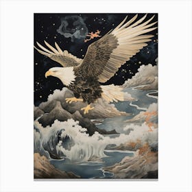 Eagle 1 Gold Detail Painting Canvas Print
