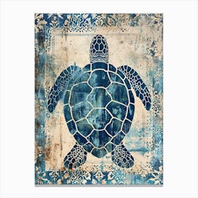 Wallpaper Textured Sea Turtle 1 Canvas Print