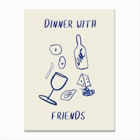 Dinner With Friends Canvas Print