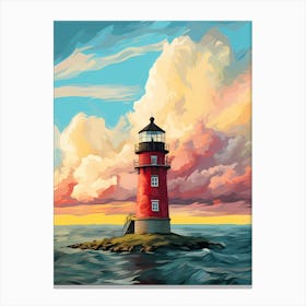 Sunset Lighthouse Canvas Print