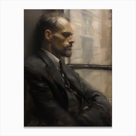 Moody Portrait Painting Canvas Print