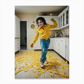 Michael Jackson In The Kitchen Canvas Print