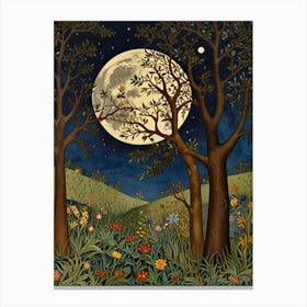 William Morris Moonlight In The Woods 102 Canvas Print