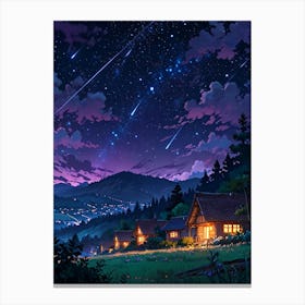 Night Sky Anime aesthetic 6 Canvas Print