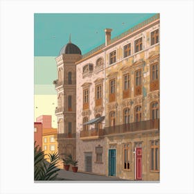 Algiers Algeria Travel Illustration 4 Canvas Print