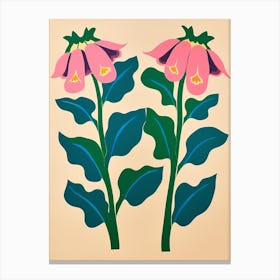 Cut Out Style Flower Art Bluebell Canvas Print