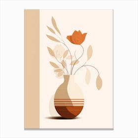 Abstract Floral Arrangement In A Vase Canvas Print