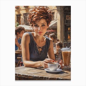 Coffee Girl 1 Canvas Print