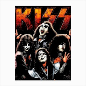 Kiss rock band 1 Canvas Print