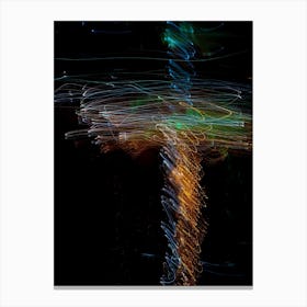 Long Exposure Of A Cross Canvas Print