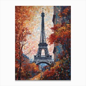 Eiffel Tower Paris France Paul Signac Style 2 Canvas Print