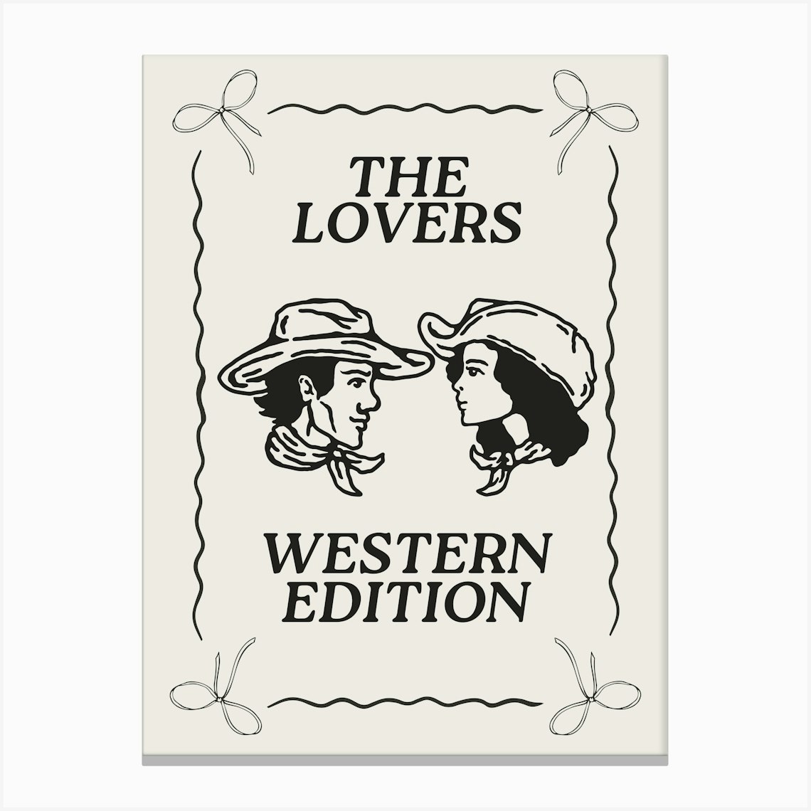 The Lovers Western Edition | Western Decor | Office Living Room Wall Art | Western Cowgirl Cowboy 1 Canvas Print by September23rd