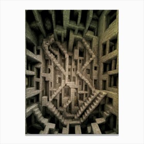 Minecraft Labyrinth Canvas Print