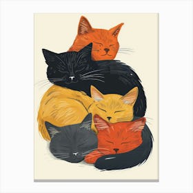 Cats Sleeping Canvas Print