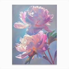 Iridescent Flower Peony 3 Canvas Print