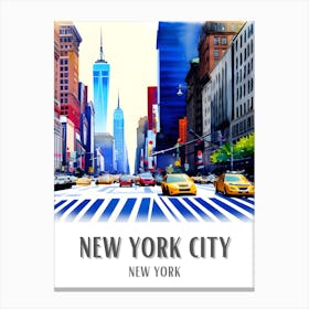 New York City Colorful 4 Canvas Print