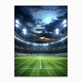 Soccer Stadium At Night 5 Canvas Print