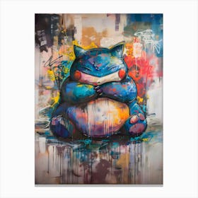 Pop art Snorlax S From Pokemon Canvas Print