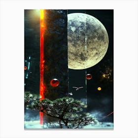 Sci-Fi Wallpaper Moon Canvas Print