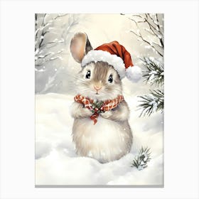 Santa Bunny 2 Canvas Print