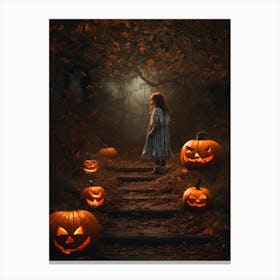 Halloween Pumpkins Canvas Print