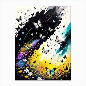 Abstract  Of Butterflies Canvas Print