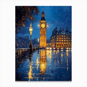 Fantasy Rainy Night In London 4 Canvas Print