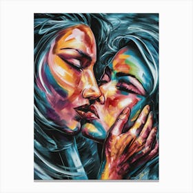 Kissing Canvas Print