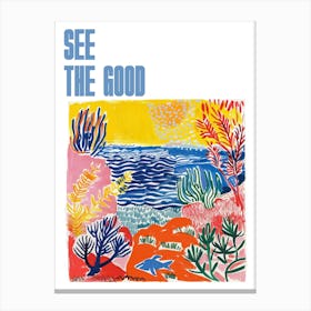 See The Good Poster Seaside Painting Matisse Style 13 Canvas Print