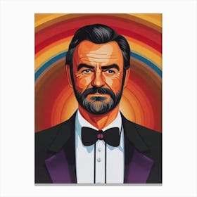 Sean Connery Illustration Movies Canvas Print