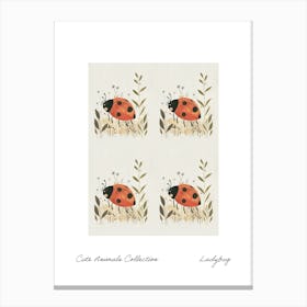 Cute Animals Collection Ladybug 3 Canvas Print