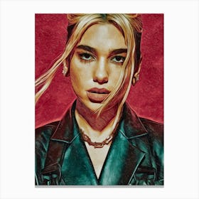 Dua lipa painting art Canvas Print