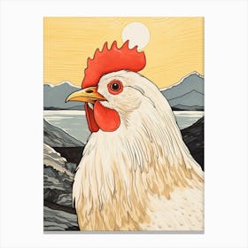 Bird Illustration Chicken 3 Canvas Print