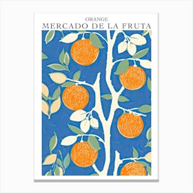 Mercado De La Fruta Orange Illustration 6 Poster Canvas Print