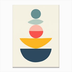 Balancing Chakras Abstract Boho Contemporary Design Canvas Print