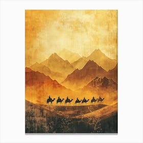 Camel Ride In The Desert 7 Canvas Print