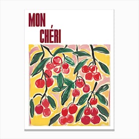 Mon Cheri Poster Cherry Painting Matisse Style 12 Canvas Print