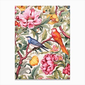 Birds On A Branch Canvas Print