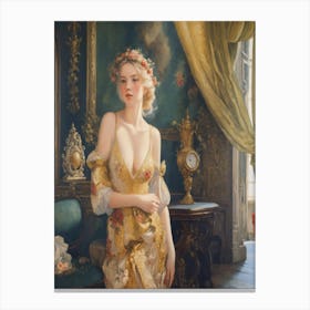 Lady In Gold Canvas Print