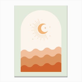 Moon And Sun Canvas Print