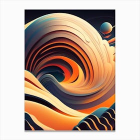 Gravity Wave Comic Space Space Canvas Print