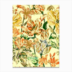 Floral Pattern Vintage Canvas Print