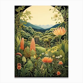Kirstenbosch National Botanical Garden Sa Henri Rousseau Style 4 Canvas Print