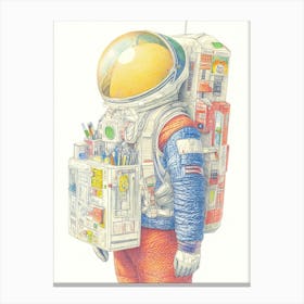 Astronaut In Space 2 Canvas Print